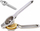 Shtrydhëse agrumesh AG477A, çelik inox, dorezë manuale, argjendtë