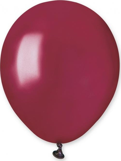 Balona dekorative Gemar pastel bordo e errët, 33 cm, 50 copë, ngjyrë verë të kuqe
