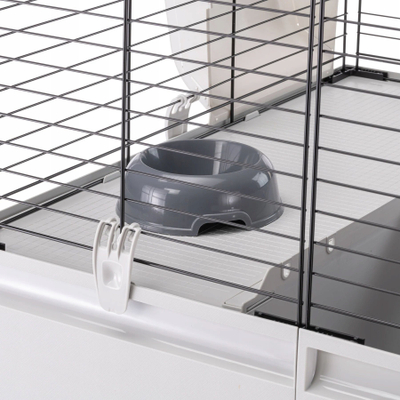 Kafaz për lepuj Ferplast Modular Cage 2, 109x72x56 cm, metal edhe plastikë, gri