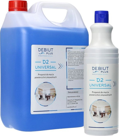 Solucion pastrimi Debiut Plus Professional D2 Universal, për sipërfaqe që lahen, 5L