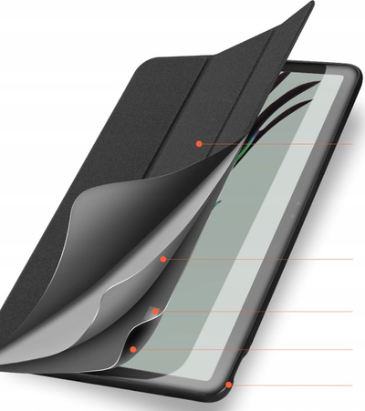 Futrollë tablet DUX DUCIS Domo Series për Google Pixel Tablet, me vend për stylus, bëhet dhe qëndrim, e zezë