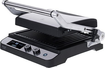 Grill elektrik Adler AD 3059, 3000W, pllaka Teflon jo-ngjitëse, i zi