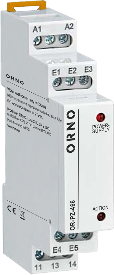 Rele modulare për nivel uji Finder, për 2 depo, 24-240V AC/DC
