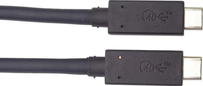 Kabllo USB PremiumCord USB C në USB C, 0.8 m, e zezë