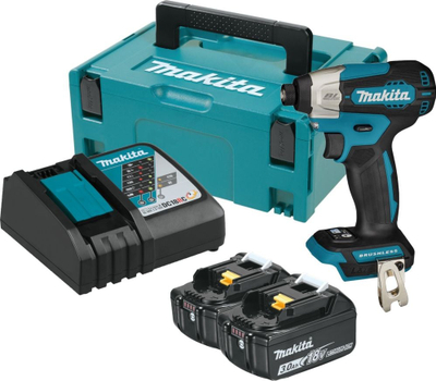 Makita kaçavidë goditëse DTD157RFJ, 18V, 1401Nm, me 2 bateri 3Ah, e kaltër