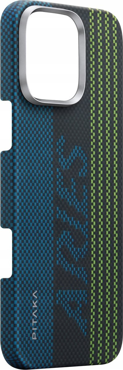Kукја за заштита Pitaka X Aries Tactile Woven, арамид, за iPhone 16 Pro, црна