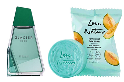 Set trupi Oriflame Glacier Rock and Love Nature - Eau de Toilette Glacier Rock 100 ml + sapun i ngurtë Love Nature 75 g