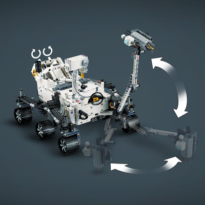 Lodër konstruktore LEGO Technic NASA Mars Rover Perseverance 42158, set për me ndërtu, për kalamaj 10+