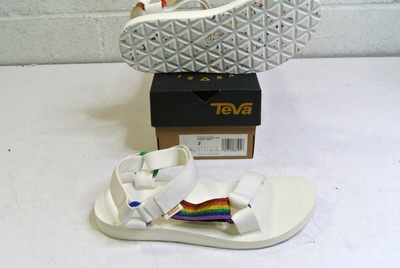 Sandale për femra TEVA Original Universal Pride, nr 40, e bardhë Rainbow