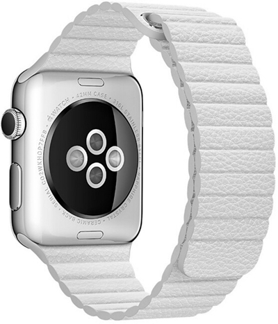 Rrip për orë të mençur 4wrist Apple Watch 42/44/45/49 mm, i bardhë