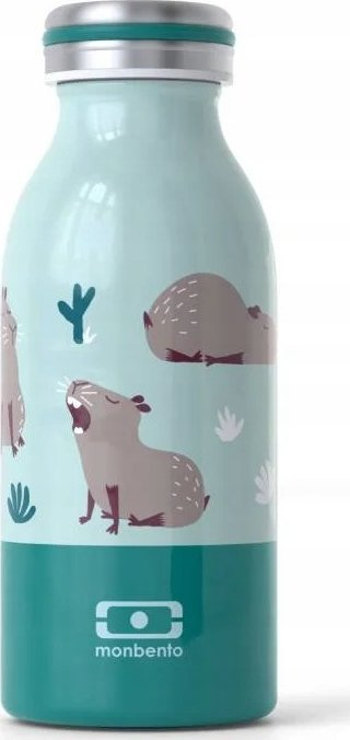 Shishe termike për fëmijë Monbento MB Cooly Blue Capy, 350ml, çelik inox, shumëngjyrëshe