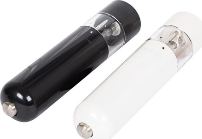 Set mullinj elektrikë për kripë dhe piper, çelik inox, me LED, argjent
