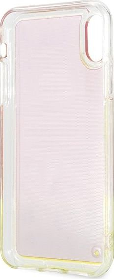 Kapak telefoni Guess Glow in the Dark për iPhone X/Xs, TPU, sand pink