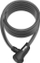 Kyç për biçikletë OnGuard Lanyard Neon (8156BL), 12x1800mm, i zi