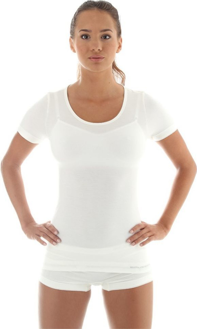 Maicë termoaktive për femra Brubeck Comfort Wool SS11020, L, e bardhë