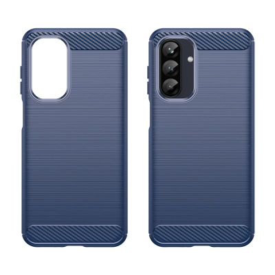 Mbrojtëse telefoni Carbon për Samsung Galaxy A26, me teksturë karboni, që s’rrëshqet nga dora, blu