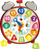 Orë druri me forma Bino Wooden Shape Sorting Clock, lodër didaktike shumëngjyrëshe