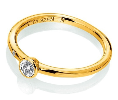 Unazë për femra Hot Diamonds Gemstone DR293, e artë