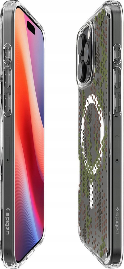 Mbrojtëse telefoni Spigen Ultra Hybrid MagSafe për iPhone 16 Pro, Digital Camo, transparente