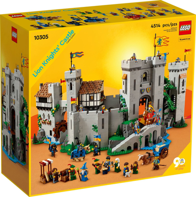 Set ndërtimi LEGO Lion Knights' Castle, kështjellë mesjetare, lojëra imagjinative, shumëngjyrëshe