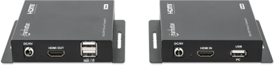 Set ekstender HDMI KVM Over IP Manhattan MH, Full HD 1080p, deri nja 120 m, i zi