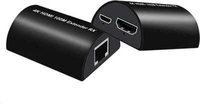 Zgjatës HDMI PremiumCord 4K, deri në 100m me Cat5e/Cat6, i zi