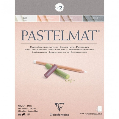 Bllok vizatimi Clairefontaine Pastelmat No.2, 18x24cm, 360gsm, shumëngjyrësh