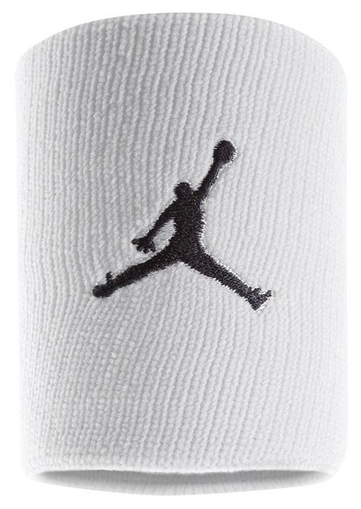 Shirit kyçi Nike Jordan Wristband Terry 101, set 2 copë, i bardhë