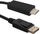 Kabllo Qoltec DisplayPort - HDMI, 1 m, e zezë