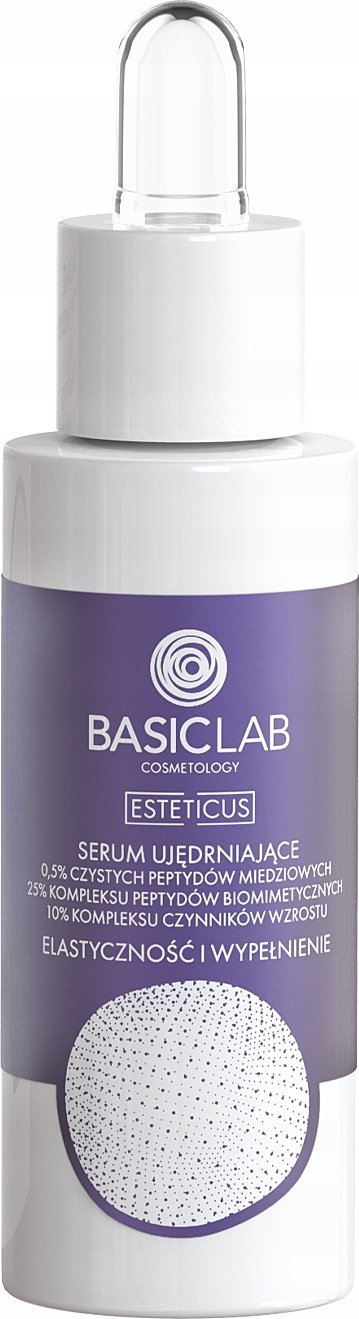 Serum fytyre BasicLab Esteticus Intense Firming, 30ml, për elasticitet, i bardhë