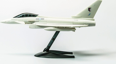 Model aeroplani Airfix Quickbuild Eurofighter Typhoon, kit plastik Snap Together, i parapikturuar, gri