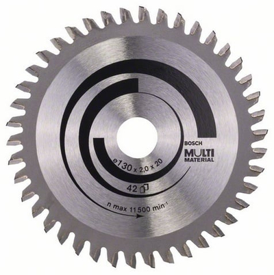 Teh rrethor Bosch Multi Material 130mm, 42 dhëmbë, bosht 20mm