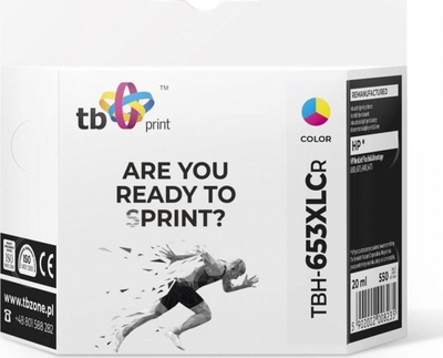 Toner ngjyrë TB Print TBH-653XLCR, 20ml, për HP DeskJet Plus Ink Advantage 6000 6400