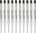 Refill stilolapsi Parker QUINKflow Ballpoint, medium, bojë e zezë, set 10 copë