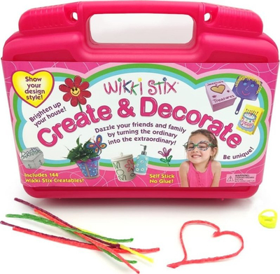 Set kreativ Wikki Stix Create and Decorate, 144 shkopinj fleksibël, aksesorë dekorativë, shumëngjyrësh