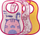 Pelerinë bebe Chicco Bib Girls, set me 3 copë, pambuk, 35.5 cm, rozë, e bardhë edhe e verdhë