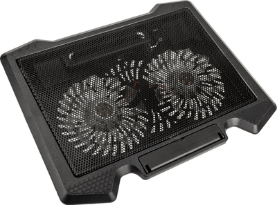 Ftohës laptopi Kolink KL-N200, 15.6", me 2 ventilatorë, LED blu, i zi