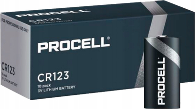 Литиумска батерија Procell CR123A, 3V, цилиндрична, сива