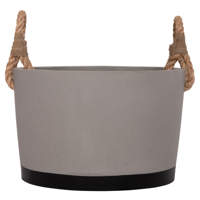 Vazo e brendshme TRYLL HM4690L, fiber cement, 40cm, gri me litar