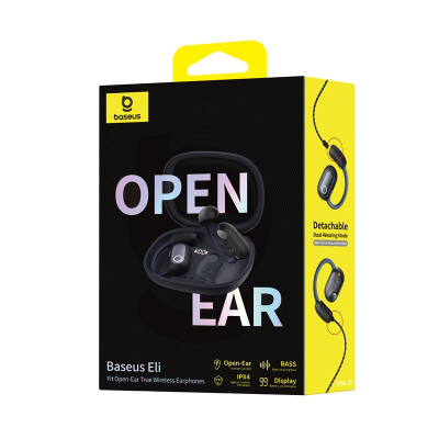 Kufje pa tela Baseus Eli Fit Open Ear, Bluetooth 5.3, me prekje, të zeza