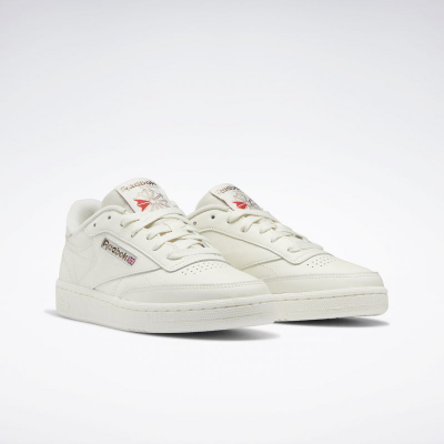 Патики Reebok Club C 85 Vintage W, кожа, за жени, крем боја