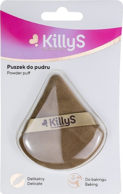 Puf pudre KillyS Powder Puff, i butë, për baking, bezhë