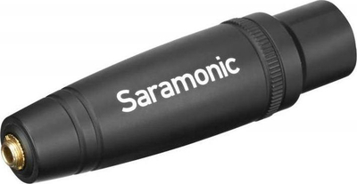 Adapter audio Saramonic C-XLR+, 3.5mm TRS në XLR, Phantom Power, i zi