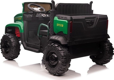 Makina elektrike për fëmijë Agriculture Truck, 2 vende, dritat LED, jeshile