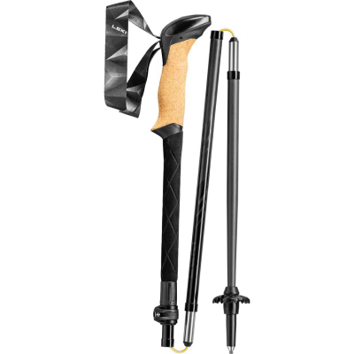 Bastun trekkingu Leki Black Series FX Carbon, palosës, karboni, i zi