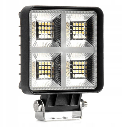 Reflektor pune LED AMiO 04200, IP67, dritë e bardhë e ftohtë, i zi