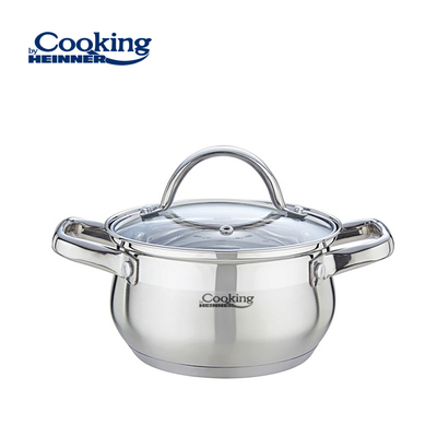 Tenxhere me kapak Heinner Amira, 2.6L, 18x10.5cm, inox me xham