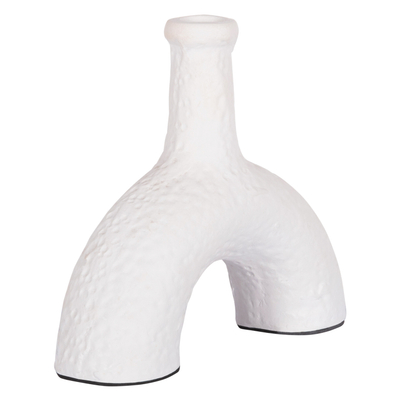 Vazo dekorative Clayvon 23,5x7,5x21Hcm (HM4403), bardhë