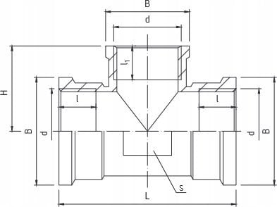Nyje reduktuese T bronzi Perfexim PHA-314, 3/4"x1/2", PN16, e fortë
