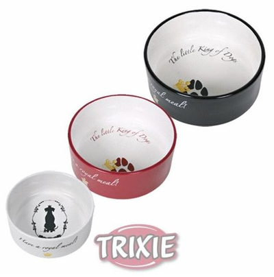 Tas qeramike për qen TRIXIE King of Dogs, 0.6L, Ø16cm, shumëngjyrësh